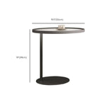 Table basse gigogne ronde grise avec rangement et plateau relevable