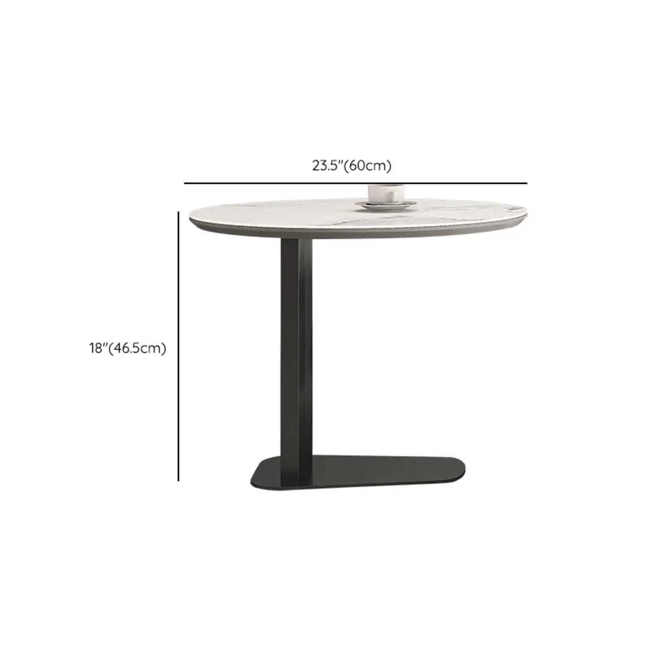 Table basse gigogne ronde grise avec rangement et plateau relevable