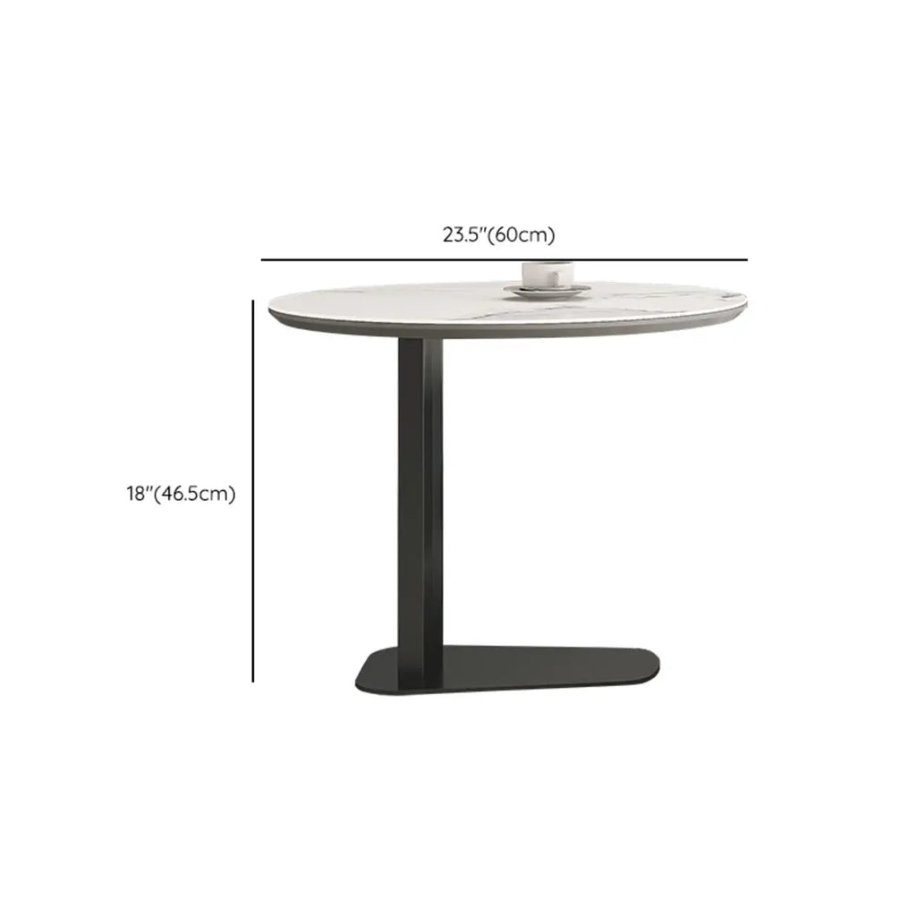 Table basse gigogne ronde grise avec rangement et plateau relevable