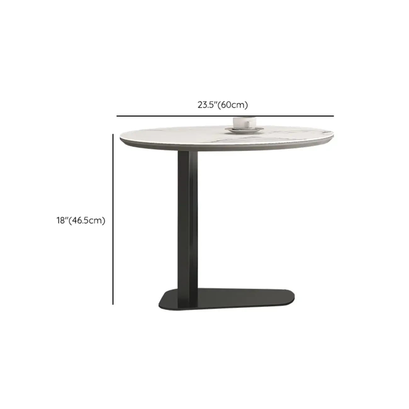 Table basse gigogne ronde grise avec rangement et plateau relevable