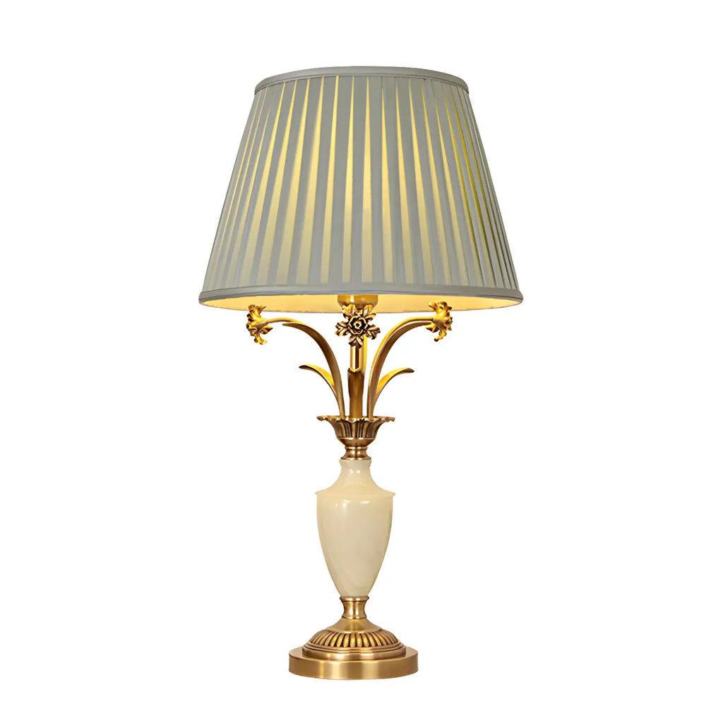Lampe de table élégante en métal vert avec télécommande pour salon