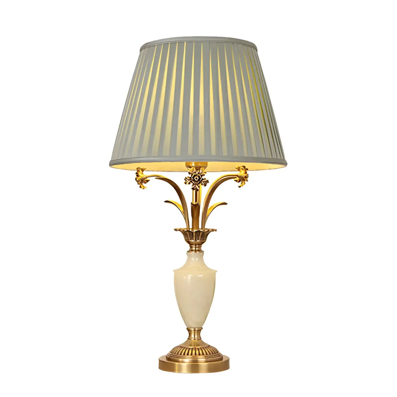 Lampe de table élégante en métal vert avec télécommande pour salon