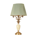 Lampe de table élégante en métal vert avec télécommande pour salon