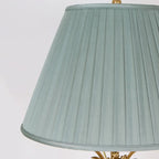 Lampe de table élégante en métal vert avec télécommande pour salon