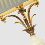 Lampe de table élégante en métal vert avec télécommande pour salon