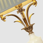 Lampe de table élégante en métal vert avec télécommande pour salon