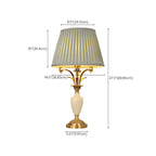 Lampe de table élégante en métal vert avec télécommande pour salon