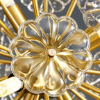 Lampe de table glamour en cristal et métal doré pour salon