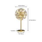 Lampe de table glamour en cristal et métal doré pour salon