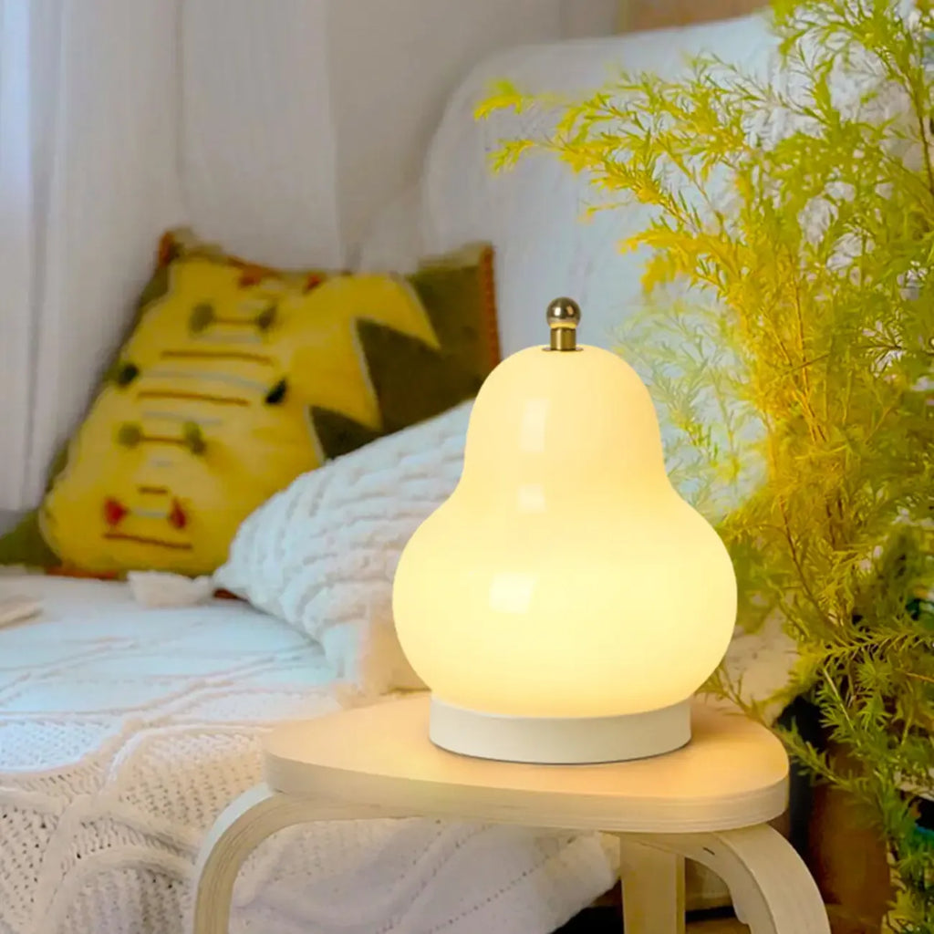 Lampe de chevet mignonne en verre en forme de poire, câblée directement à l'électricité