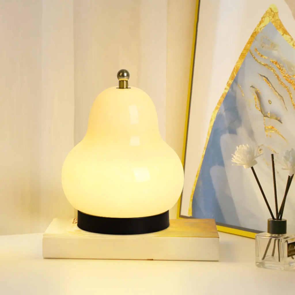 Lampe de chevet mignonne en verre en forme de poire, câblée directement à l'électricité