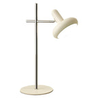 Lampe de table minimaliste géométrique en métal blanc cassé pour chambre à coucher