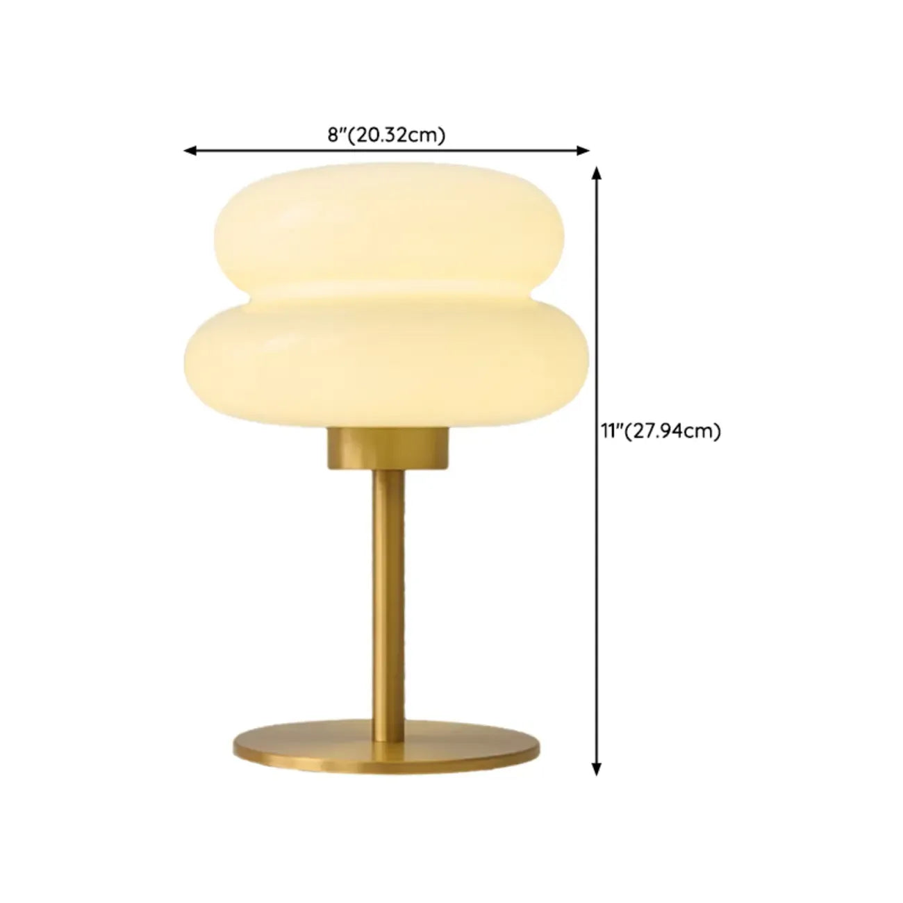 Lampe de table moderne en métal doré, verre et forme géométrique pour chambre à coucher