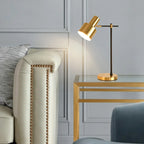 Lampe de table géométrique dorée à brancher, électrique, pour salon