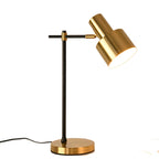Lampe de table géométrique dorée à brancher, électrique, pour salon