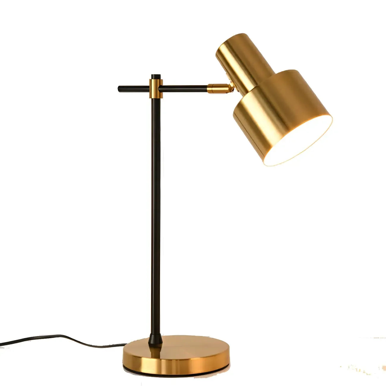 Lampe de table géométrique dorée à brancher, électrique, pour salon