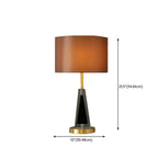 Lampe de table moderne en métal doré avec abat-jour cylindrique