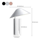 Lampe de table moderne conique en aluminium pour chambre à coucher