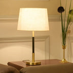 Lampe de table géométrique moderne dorée pour salon