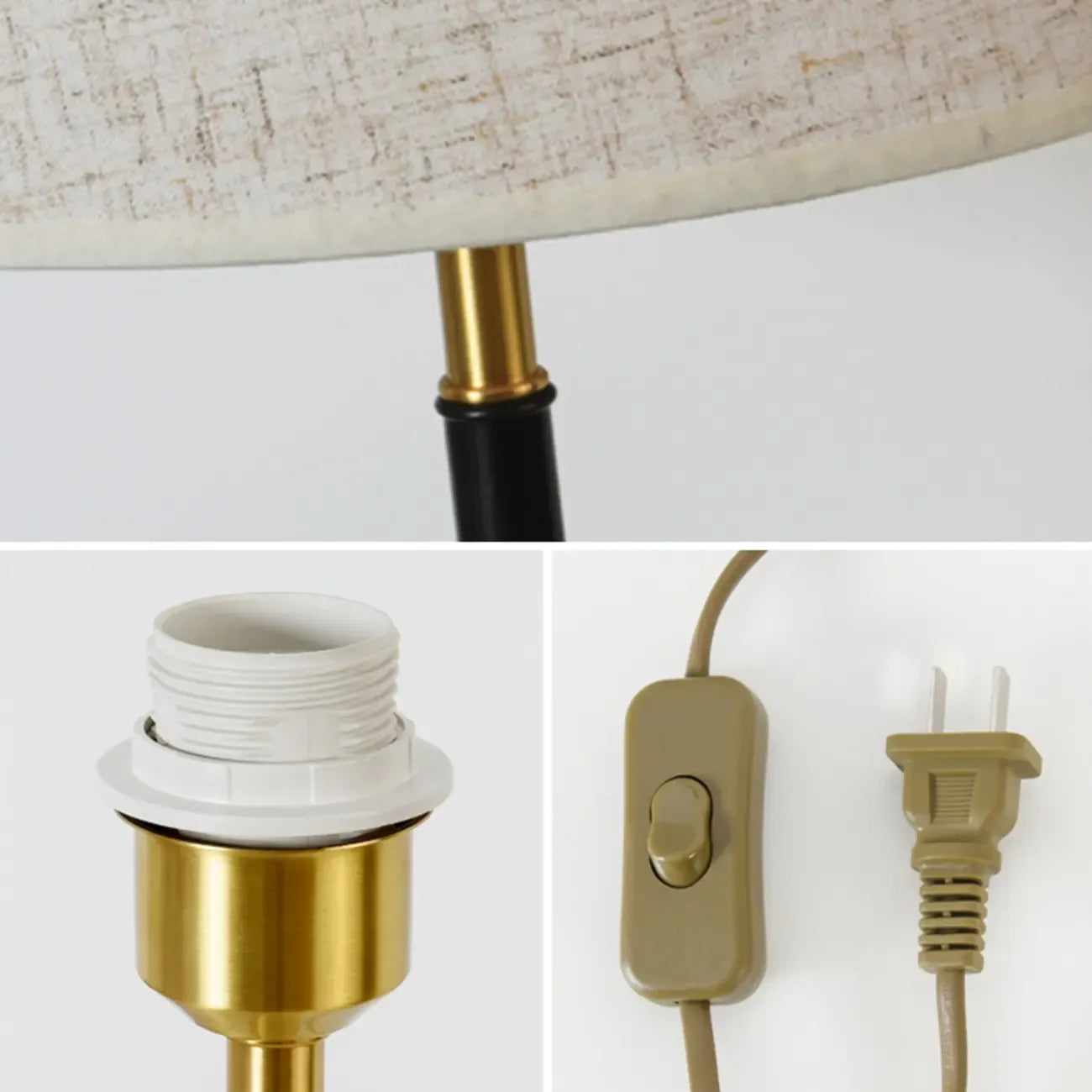 Lampe de table géométrique moderne dorée pour salon