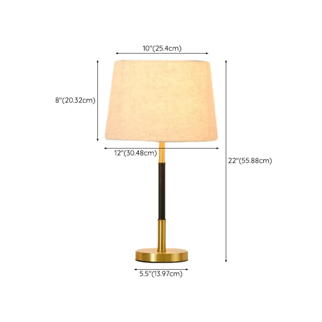 Lampe de table géométrique moderne dorée pour salon