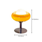 Lampe de table simple en verre globe orange pour usage résidentiel
