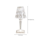 Lampe de table glamour rechargeable en acrylique pour chambre à coucher