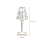 Lampe de table glamour rechargeable en acrylique pour chambre à coucher