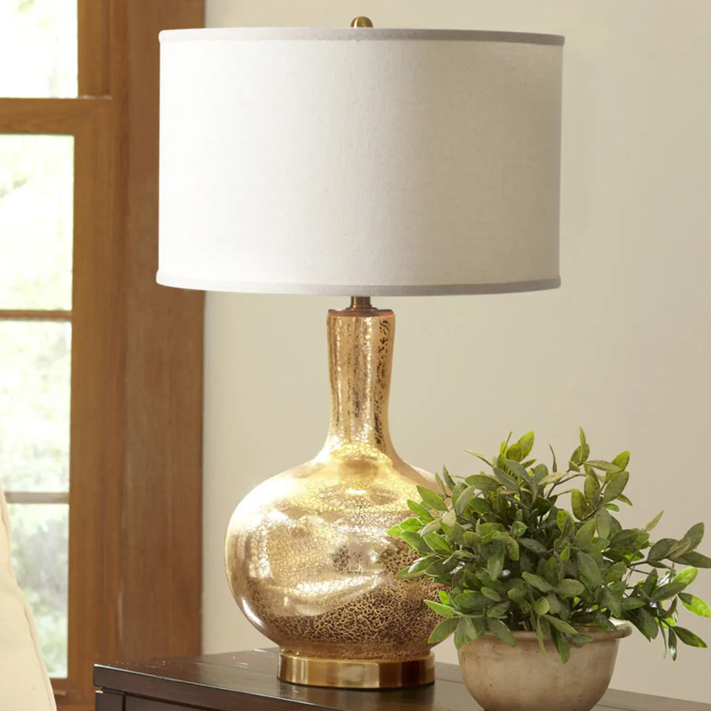 Lampe de table géométrique contemporaine en métal pour salon