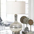 Lampe de table géométrique contemporaine en métal pour salon