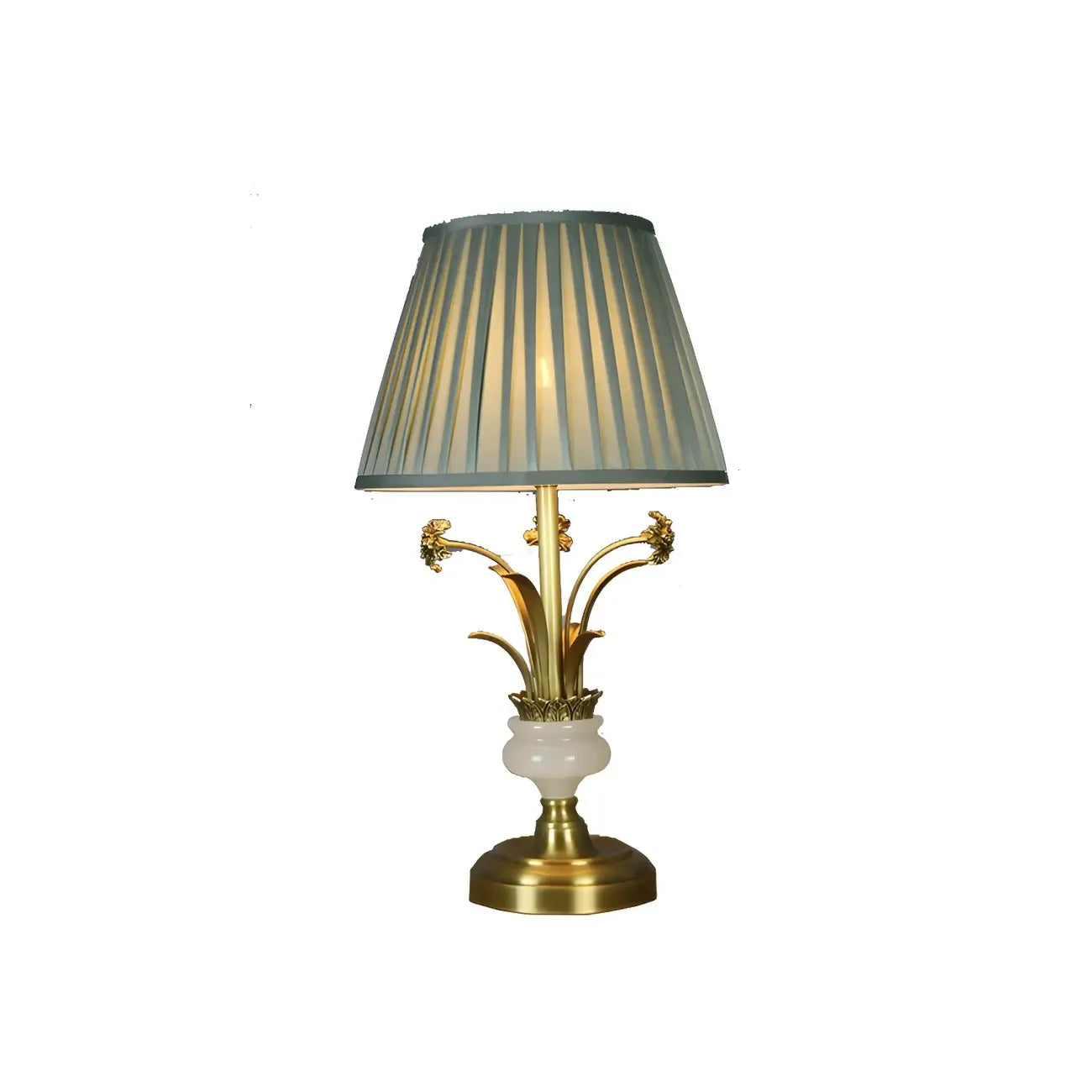 Lampe de table géométrique dorée classique à brancher pour chambre
