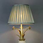 Lampe de table géométrique dorée classique à brancher pour chambre