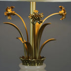 Lampe de table géométrique dorée classique à brancher pour chambre