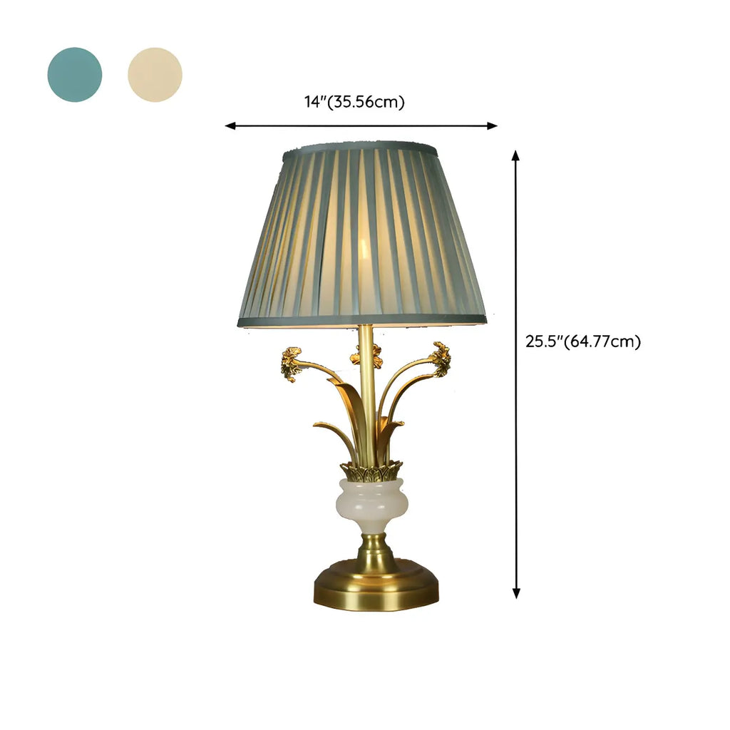 Lampe de table géométrique dorée classique à brancher pour chambre