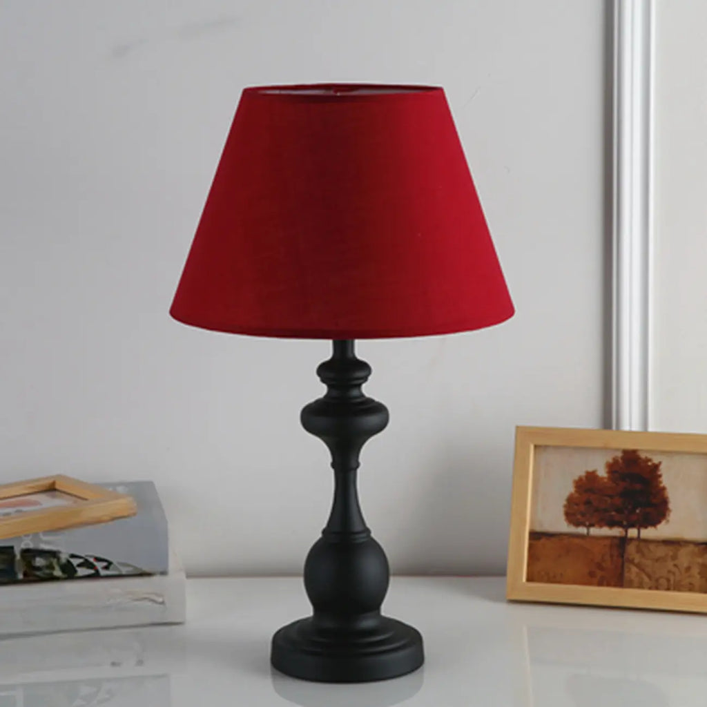 Lampe de table classique en métal, à brancher, pour chambre à coucher