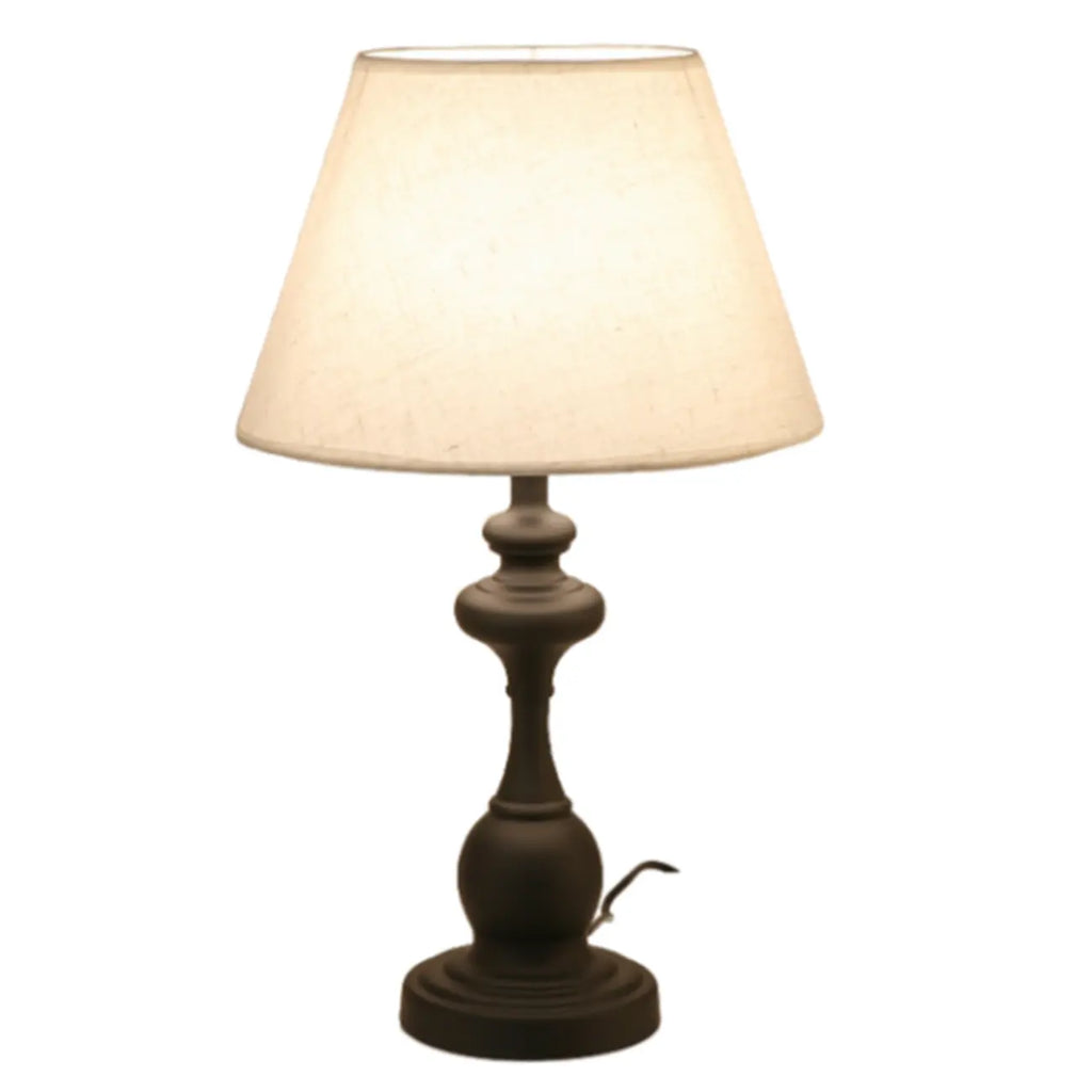 Lampe de table classique en métal, à brancher, pour chambre à coucher