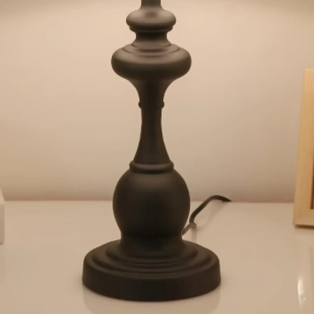 Lampe de table classique en métal, à brancher, pour chambre à coucher