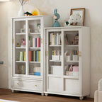 Librerie a 2 cassetti con ripiani regolabili in legno bianco