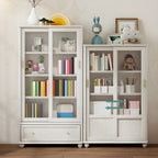 Librerie a 2 cassetti con ripiani regolabili in legno bianco