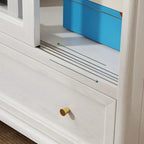 Librerie a 2 cassetti con ripiani regolabili in legno bianco