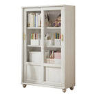 Librerie a 2 cassetti con ripiani regolabili in legno bianco