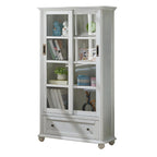 Librerie a 2 cassetti con ripiani regolabili in legno bianco