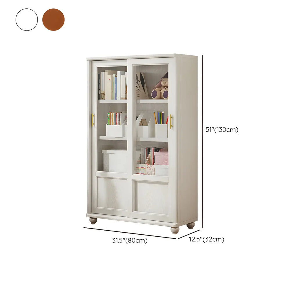 Librerie a 2 cassetti con ripiani regolabili in legno bianco
