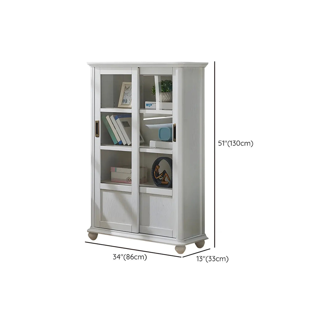 Librerie a 2 cassetti con ripiani regolabili in legno bianco