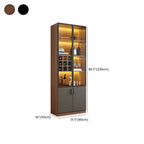 Grande vitrine à vin avec portes vitrées et bois noir