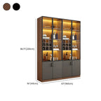 Grande vitrine à vin avec portes vitrées et bois noir