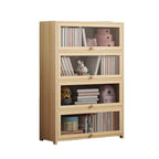 Vitrine classique en bois naturel avec portes en acrylique