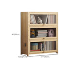Vitrine classique en bois naturel avec portes en acrylique