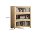 Vitrine classique en bois naturel avec portes en acrylique