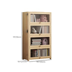 Vitrine classique en bois naturel avec portes en acrylique